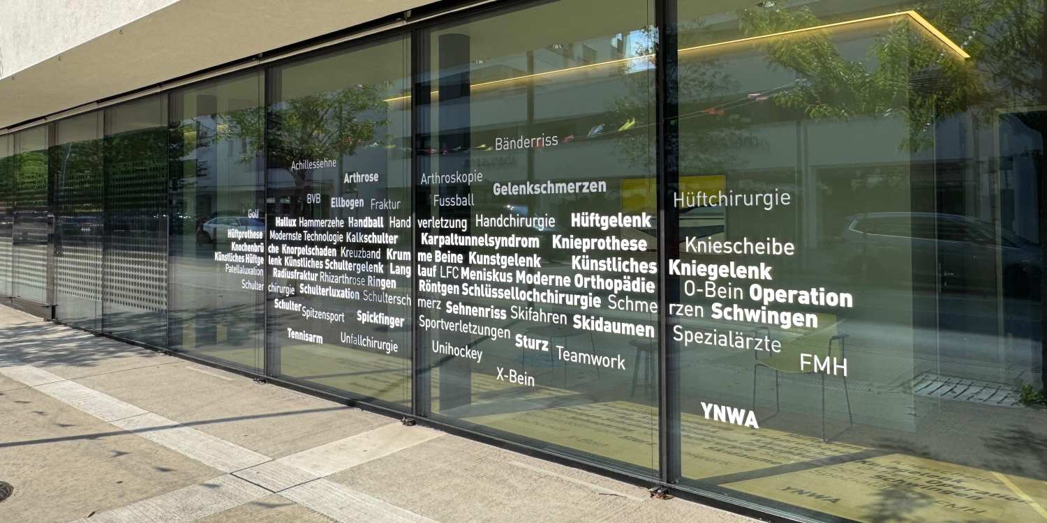 Aussenansicht der Praxis Orthopädie Rheintal
